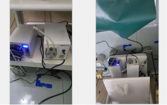 Peristaltic pump is used for endoscopic flushing pump