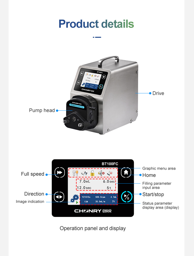 BT100FC Dispensing Peristaltic Pump