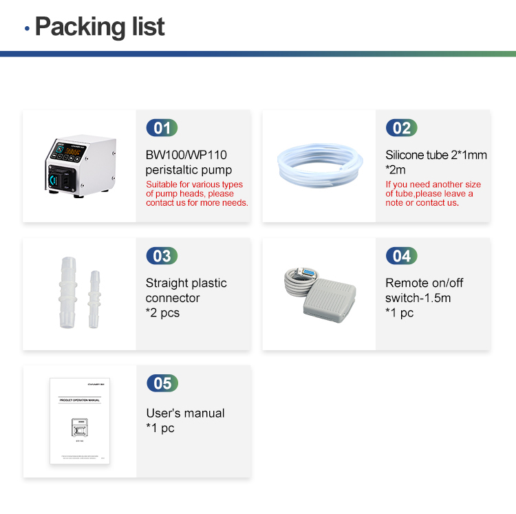 BW100 Stepper Motor Small Flow Peristaltic Pump