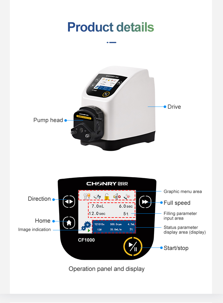 CF1000 Lab Dispensing Peristaltic Pump