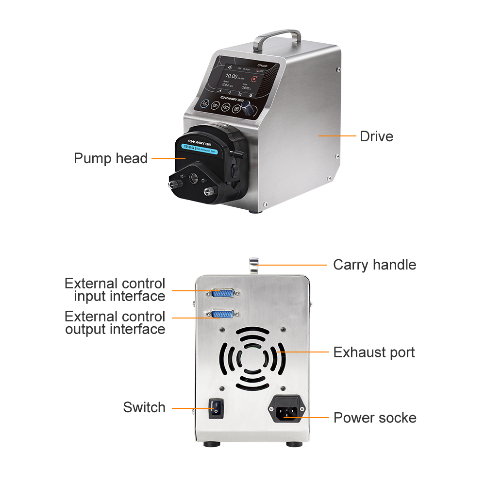 OI602P Large Flow Peristaltic Tubing Pump