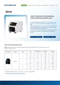 BW100 Pump Head/Tube Flow Parameter Table