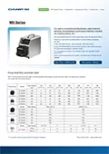 MH Series Pump Head/Tube Flow Parameter Table