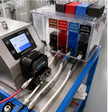 Peristaltic pump applications: Peristaltic Pumps Work for Colorant Dispensing